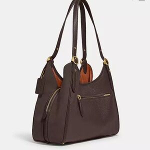 Coach Lori Shoulder Bag Brown Pebble Leather/Gold hardware.New Condition No wear